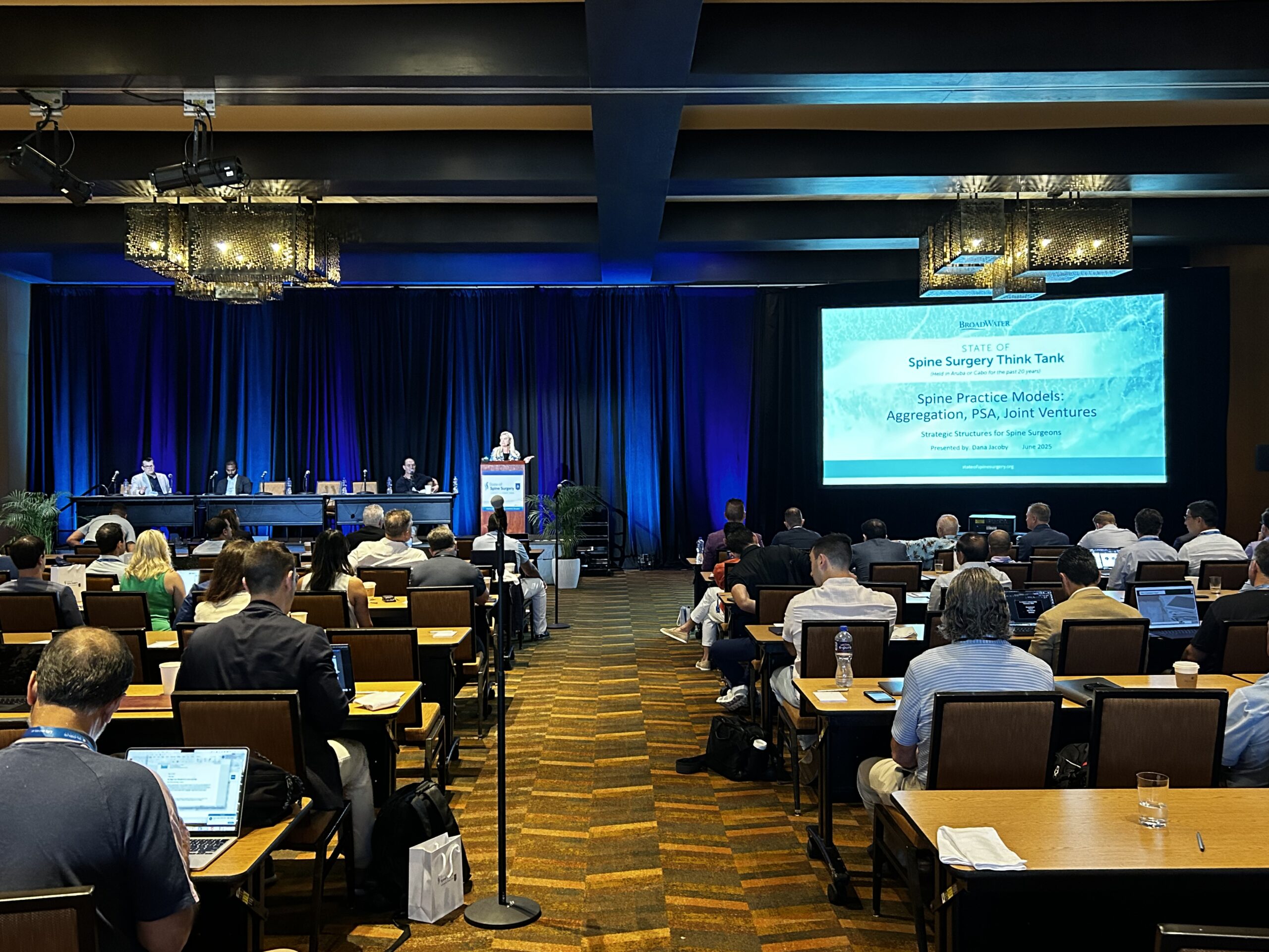 Dana Jacoby speaking at State of Spine Surgery Summit
